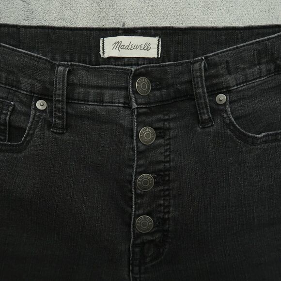 Madewell Jeans Womens Size 31 Gray 9" High-Rise Skinny Denim 27" Inseam  Stretch - Picture 11 of 16